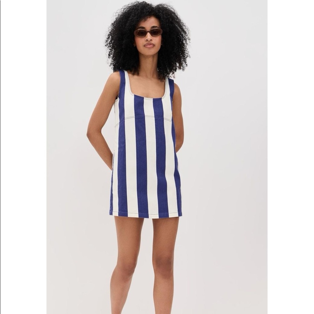 Simon Miller Blue and White Striped Mini Dress
